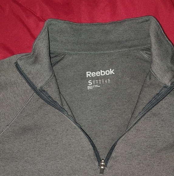 Reebok Gray and Adidas White Quarter-Zip Pullover sz S - Picture 9 of 14